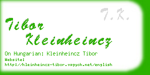 tibor kleinheincz business card